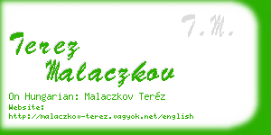 terez malaczkov business card