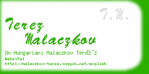 terez malaczkov business card